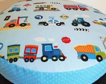 Seat cushions, floor cushions, kindergarten cushions "Car". IMMEDIATELY AVAILABLE, customization without extra charge!