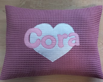 Pillow with name, christening pillow 30 x 40, 40 x 60 cm., BESTSELLER