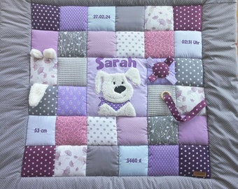 Baby blanket, quilt, patchwork blanket, crawling blanket, children's blanket dog IMMEDIATELY AVAILABLE! Changes at no extra charge!