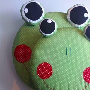 Seat cushion, floor cushion, kindergarten cushion Frog. AVAILABLE IMMEDIATELY, customization at no extra charge image 4