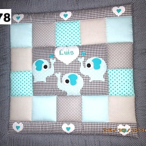 Kruipende deken, patchwork deken olifant