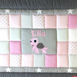 Krabbeldecke,Kinderdecke,Patchworkdecke Schildkröte