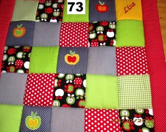 Kinderdecke, Babydecke, Krabbeldecke, Patchwork