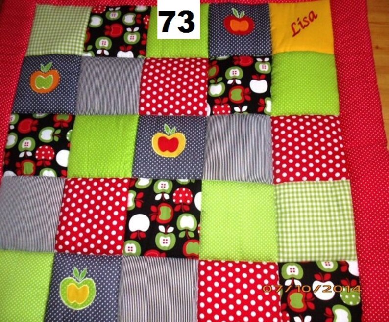 Kinderdecke, Babydecke, Krabbeldecke, Patchwork Bild 1