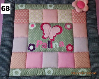 Tappetino da gioco, coperta per bambini, coperta patchwork, fiore