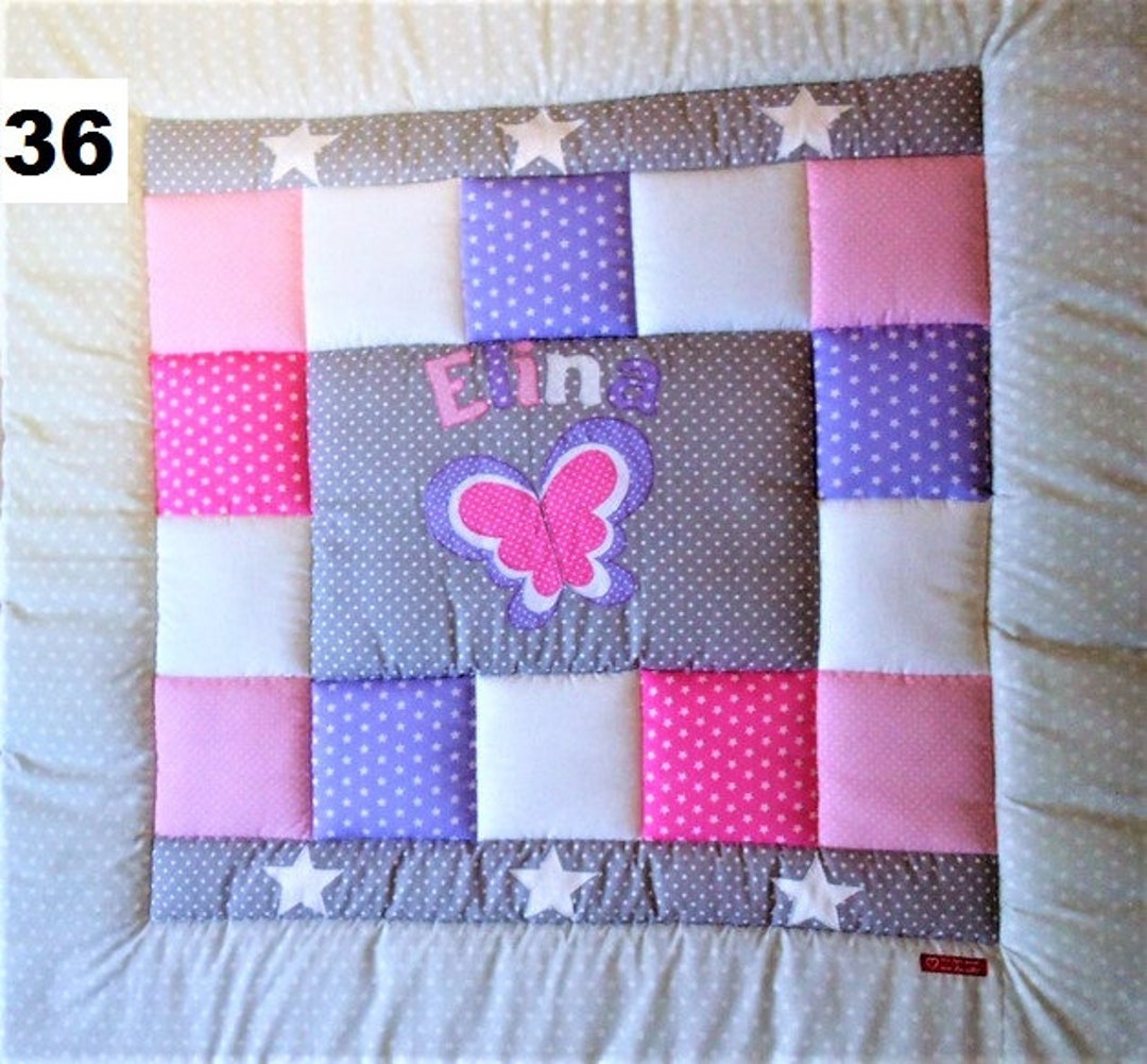 Crawler Blanket, Children's Blanket, Patchwork Blanket Butterfly Etsy