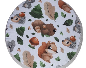 Seat cushions, floor cushions, kindergarten cushions "squirrel", "hedgehog". AVAILABLE IMMEDIATELY, customization at no extra charge!