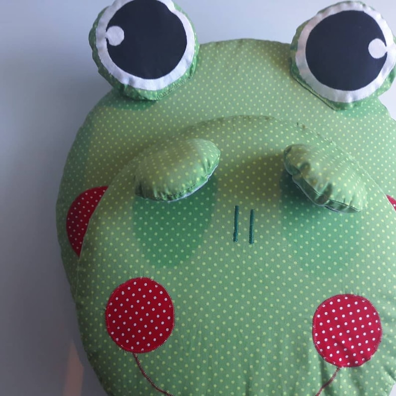 Seat cushion, floor cushion, kindergarten cushion Frog. AVAILABLE IMMEDIATELY, customization at no extra charge image 5