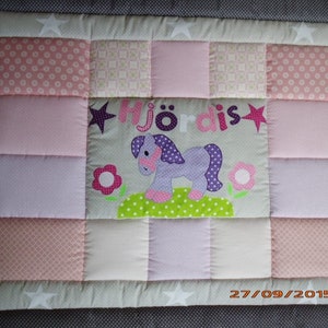 Kinderdeken, patchwork deken, kruipdeken Poni DIRECT BESCHIKBAAR!