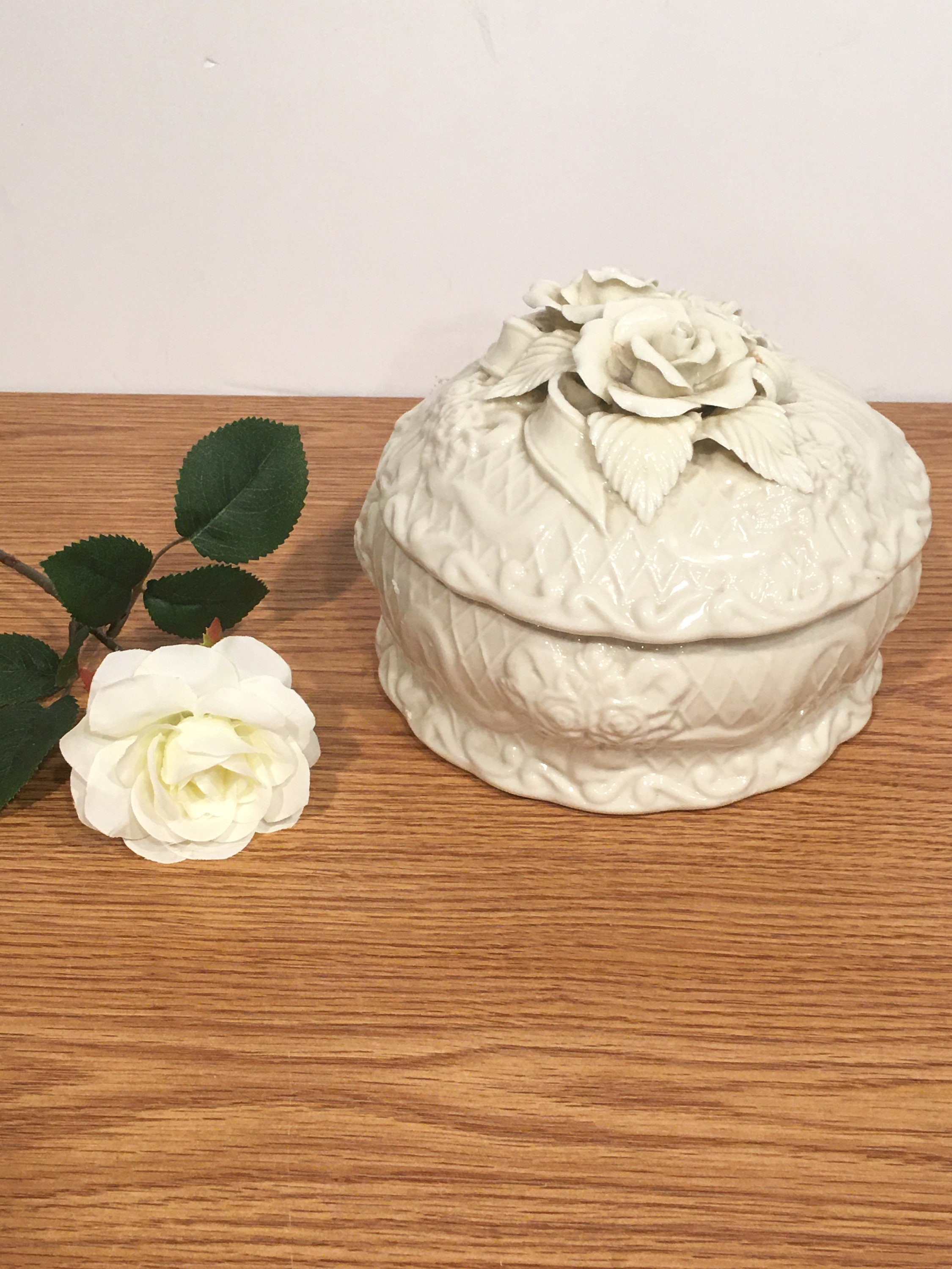Bisque Roses Trinket - Etsy