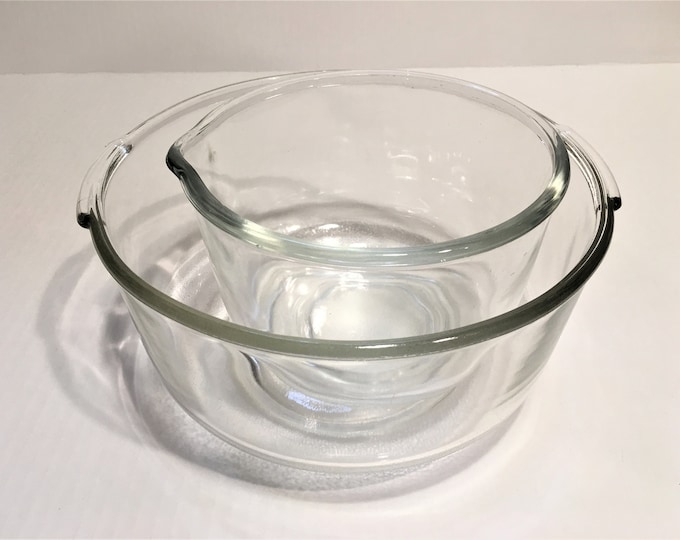 1 Set of Vintage Clear Glass Oster Kitchen Center / Sunbeam Mixmaster