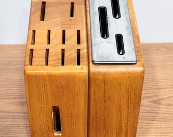Calphalon Wooden Knife Block: 11 Slots & 3 Sharpening Slots