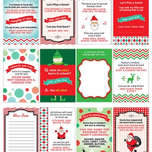 Miniature notes to display with your favorite holiday doll, Santa's elf helper, 24 lunch note cards, Christmas activity notes, Elf cards