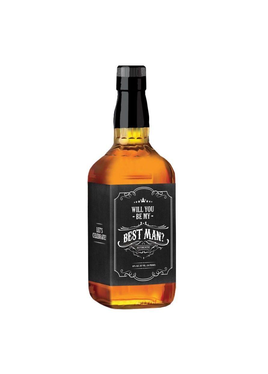 Will You Be My Best Man Whiskey Label, Fits Standard 750/375ml Liquor ...
