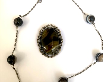 Vintage Banded agate suite