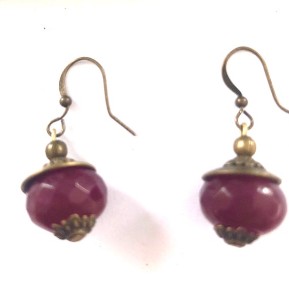 Vintage Ruby ear pendants - image 4