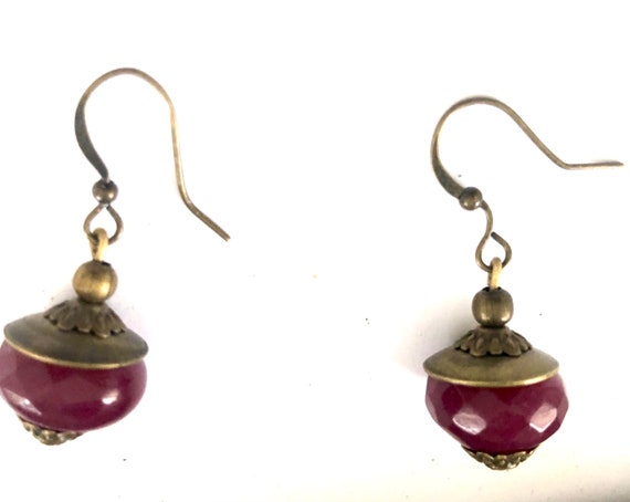 Vintage Ruby ear pendants - image 3