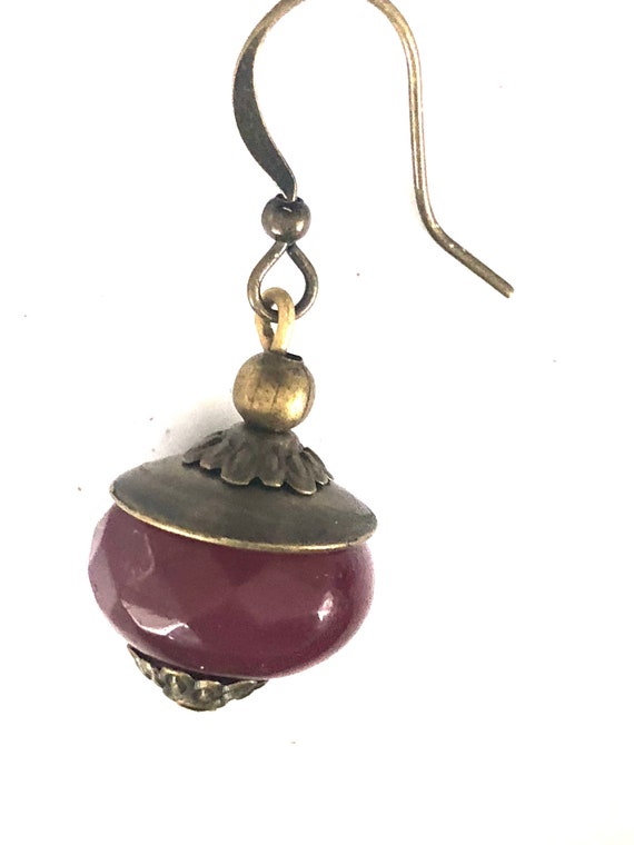 Vintage Ruby ear pendants - image 2