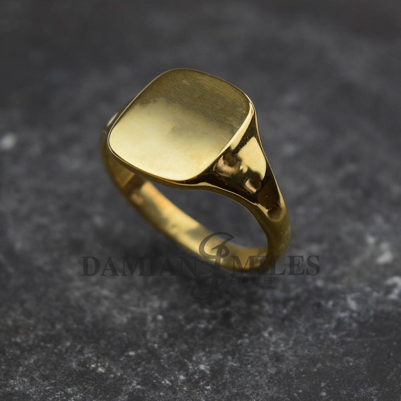 mens cushion signet ring