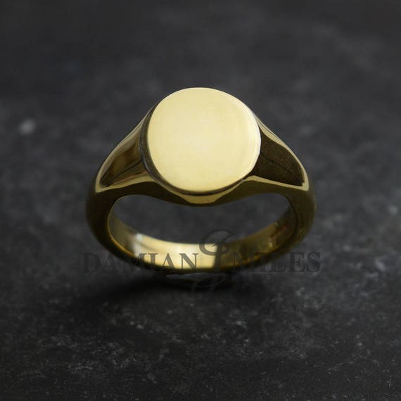 18ct gold mens signet ring