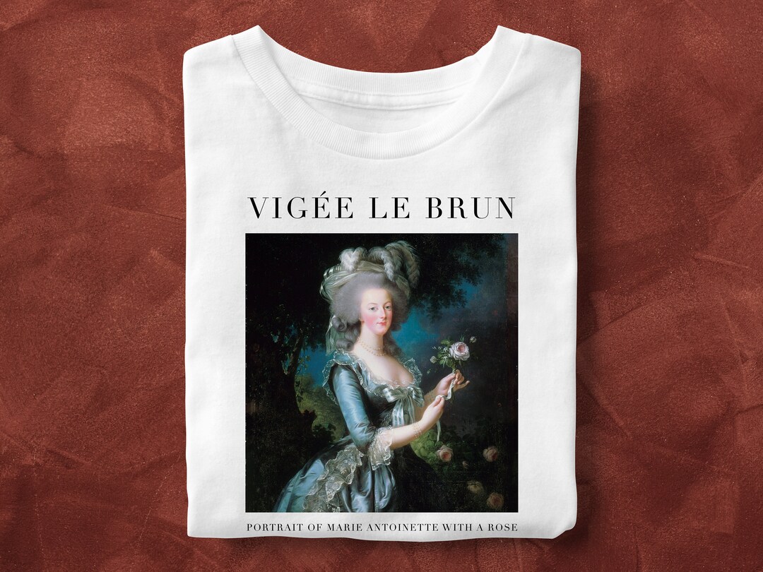 Marie Antoinette With a Rose, Vigee Le Brun Painting, Unisex T-shirt ...