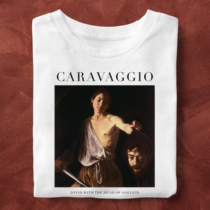 David and Goliath, Caravaggio Painting, Unisex T-Shirt, Art T-Shirt, Fine Art, Art Lover Gift, Gift for Her, Gift for Him, Art History