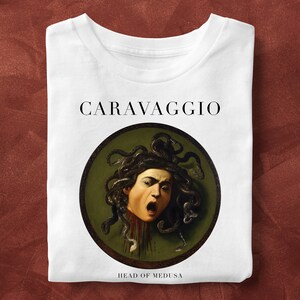 Medusa, Caravaggio Painting, Unisex T-Shirt, Art T-Shirt, Fine Art, Art Lover Gift, Gift for Her, Gift for Him, Baroque