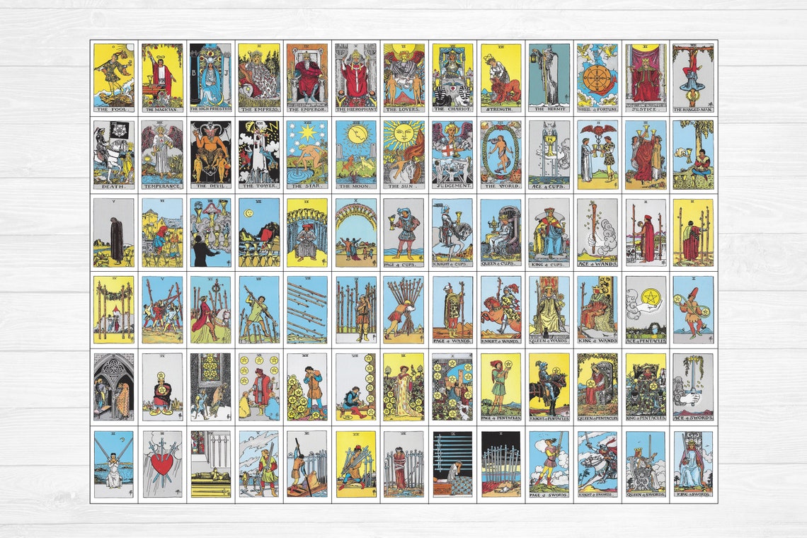 Printable Rider Waite Tarot Deck