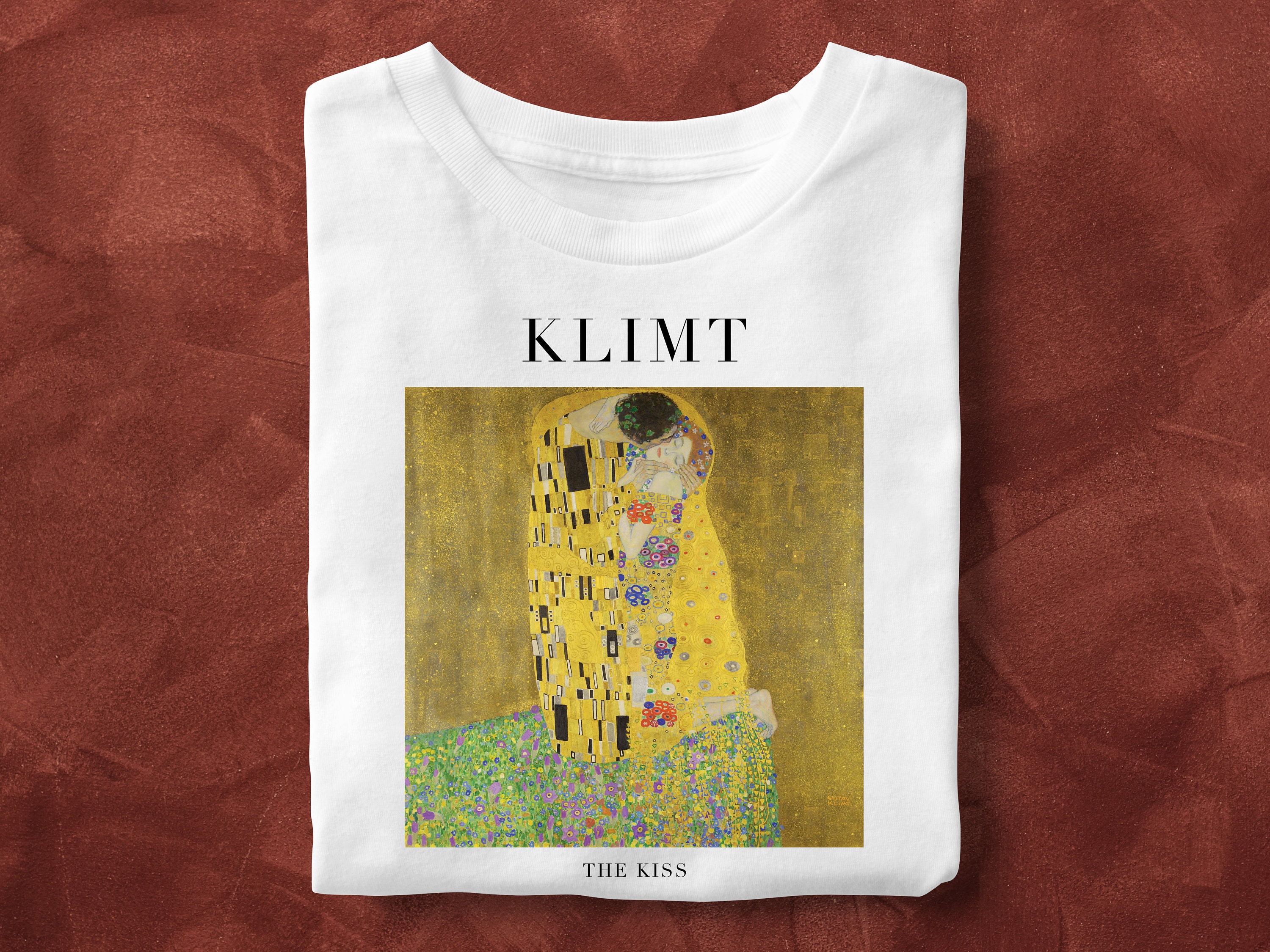 The Kiss, Klimt Painting, Unisex T-shirt, Art T-shirt, Fine Art 