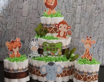 safari diaper cake ideas