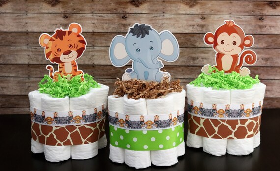 safari theme baby shower cake