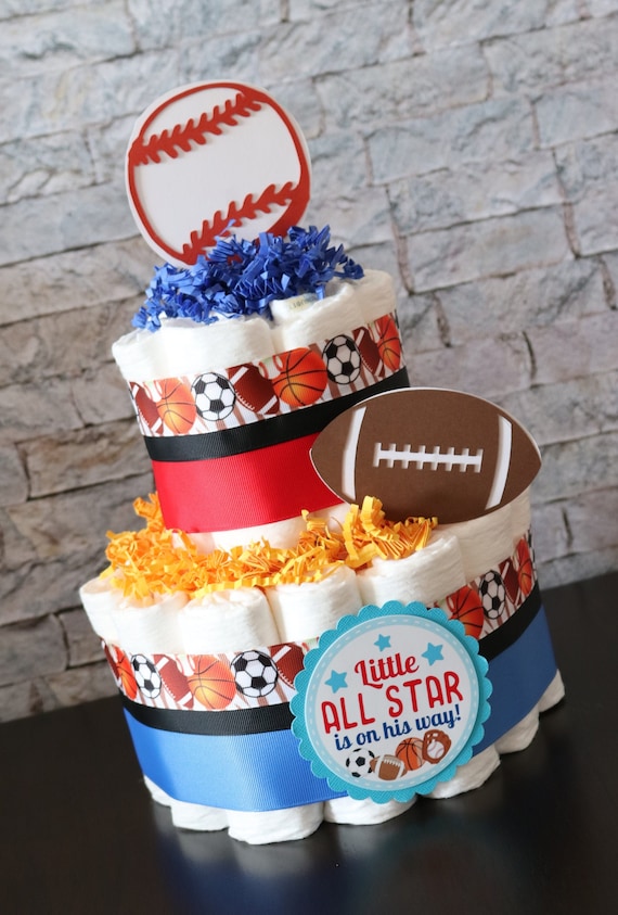 sports diaper cake