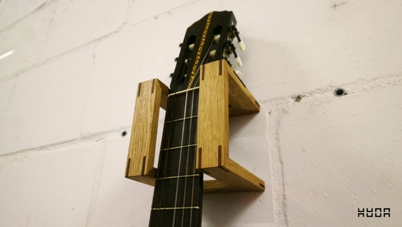 Modern Guitar Wall Hanger Rack Made From Recycled Oak And Modern Guitar Wall Hanger Rack Made