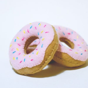 Pink Icing Catnip “Donut” with Tri-color Sprinkles