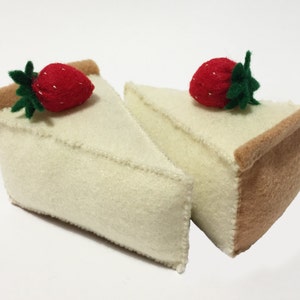 Cheesecake Slice Topped with Strawberry Catnip Cat Toy