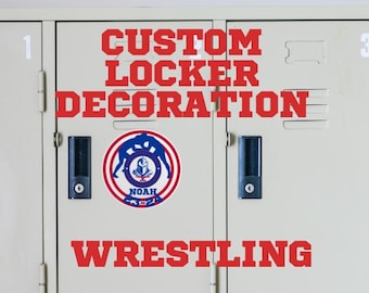 Wrestling Locker Sign Template: Editable Team Cubby Decor (Digital Download)