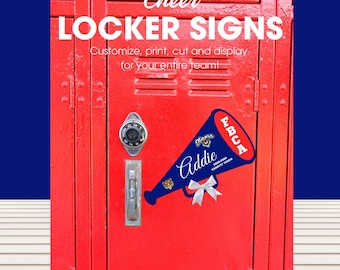 Cheer Locker Cubby Name Tag Sign Decoration Editable