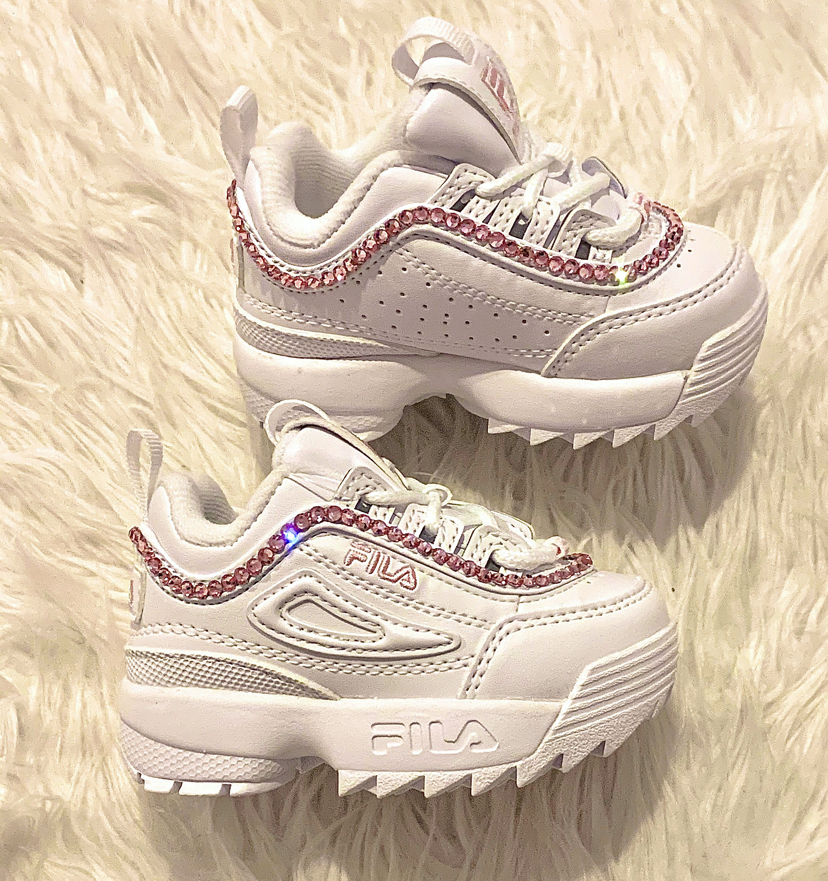 Kids FILA disruptor II crystal Embellished | Etsy