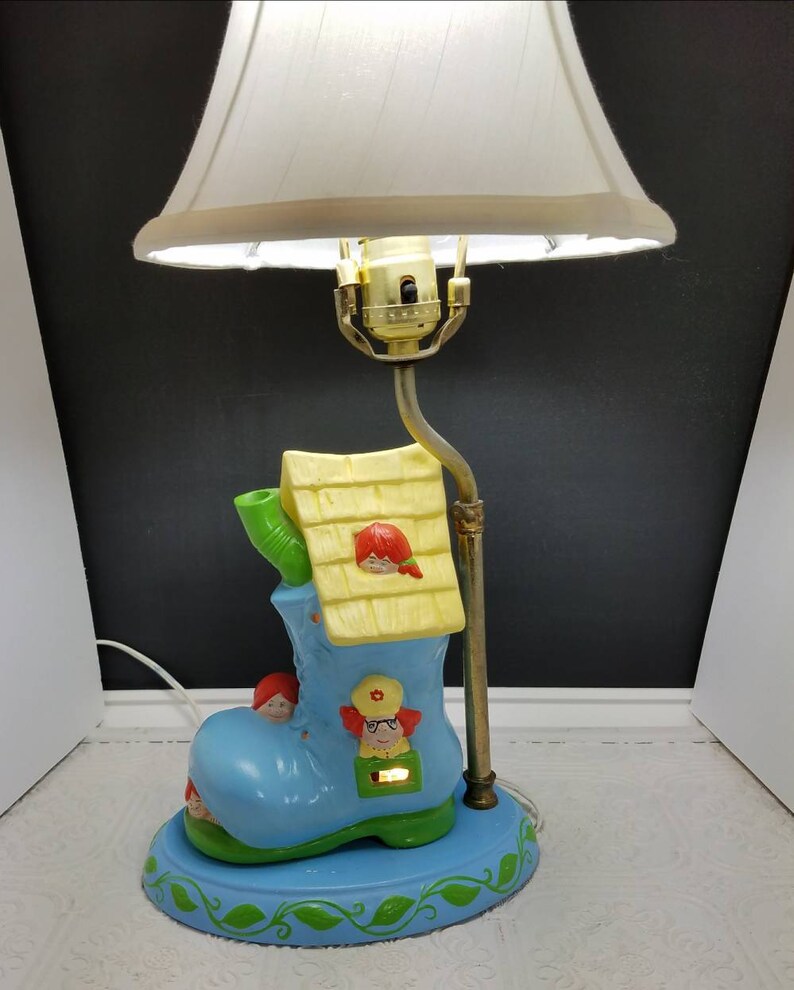 Vintage Nursery Lamp Nursery Rhyme Lamp Old Woman Shoe Etsy