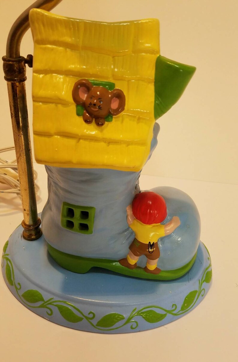 Vintage Nursery Lamp Nursery Rhyme Lamp Old Woman Shoe Etsy