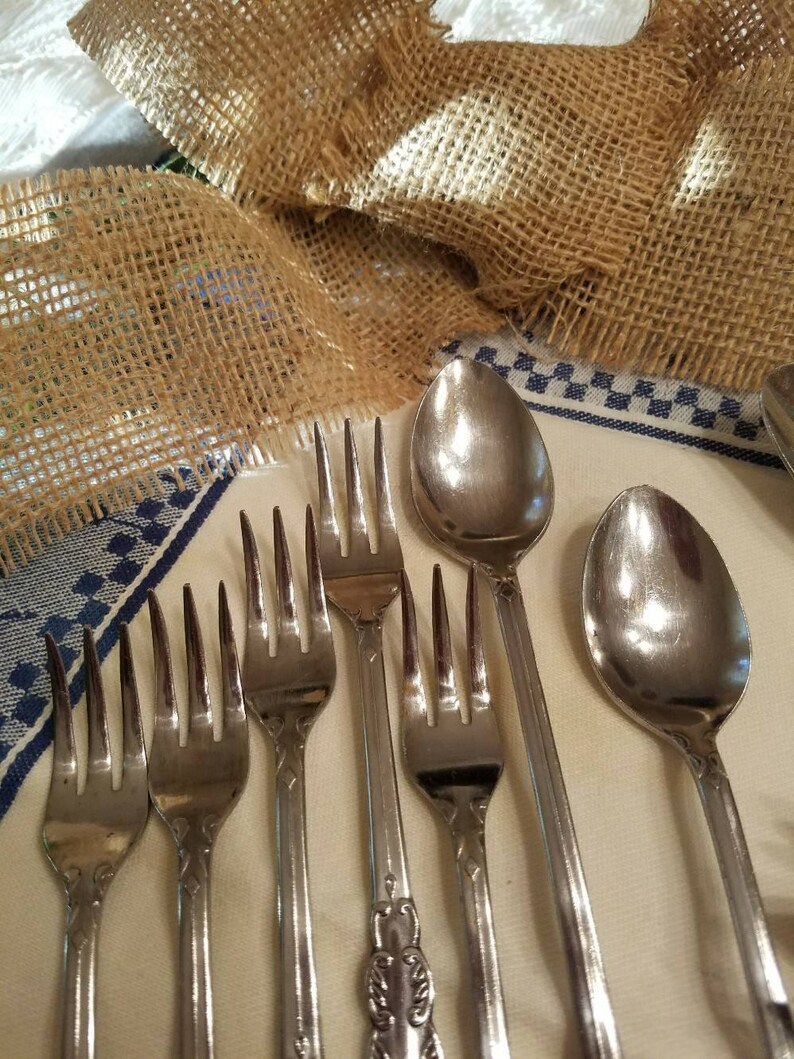 National Stainless Serving Pieces Vintage Stainless Flatware Etsy