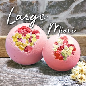 Large BUBBLE Bath Bombs 5oz, Large Goat milk bath bomb, Big Natural Bath Bombs for Men & Women, Bubbling Bath Truffles, Bath Fizz and Foam