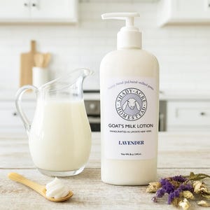8 oz Goat Milk Lotion with Pump | Handmade Moisturizing Body Lotion | Over 25 Scents | Fast-Absorbing, Non-Greasy | Small Batch Skincare