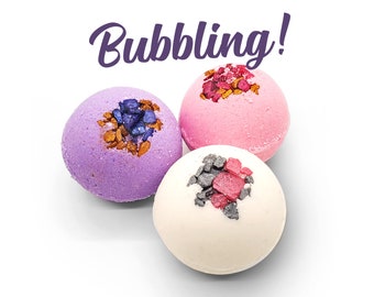 3+ Multi-Pack BUBBLING Mini Bath Bombs Gift Set, 3oz Bubble Bath Bombs for Men & Women, Bubbling Bath Truffles, Bath Bomb Gift Set Bath Fizz