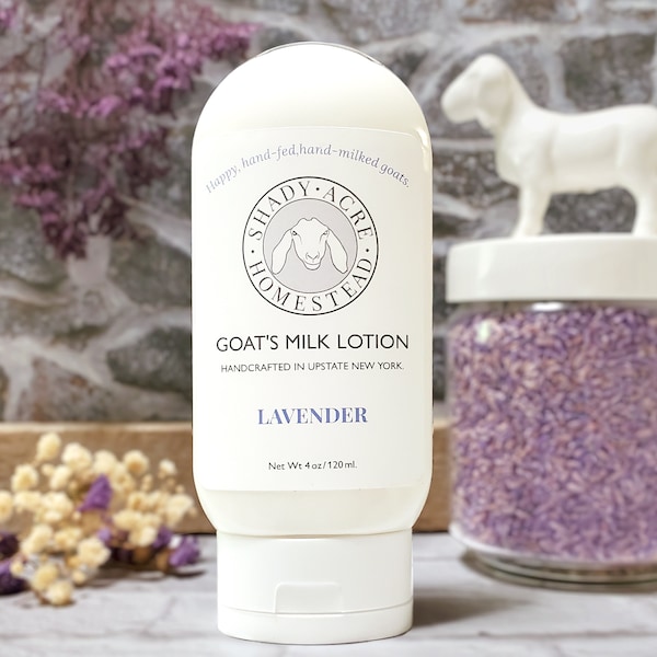 Handmade 4 oz Goat Milk Lotion, Goat Milk Hand Lotion, Goat Milk Lotion Unscented, Goats Milk Hand Cream, Lavender Lotion, Patchouli Lotion