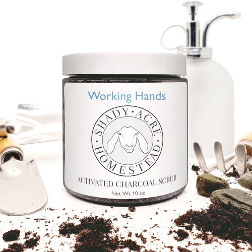 Grand gommage au charbon de 10,5 oz, gommage pour les mains au charbon de bois, gommage au lait de chèvre et au sucre pour hommes et femmes, gommage au charbon de bois pour hommes, gommage au sucre pour les mains