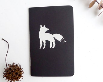 Fox Jotter Notebook / Woodland Animal Pocket Journal / Plain or Lined Paper