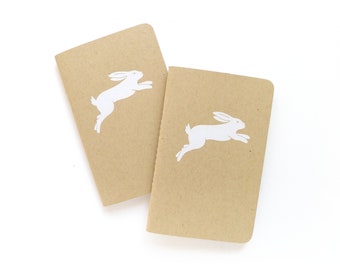 Rabbit Jotter Notebook / Pocket Journal / Plain or Lined Paper