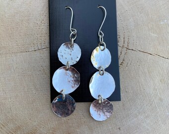 Sterling Silver Dangle Earrings Drop Statement Earrings Handcrafted