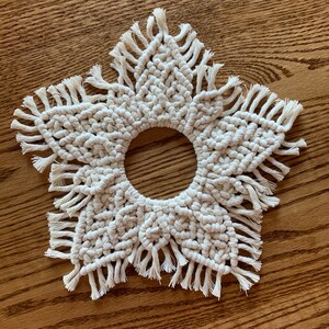 Macrame Mandala Natural Wall Hanging Table Centerpiece Boho Style Fiber Art Home Decor